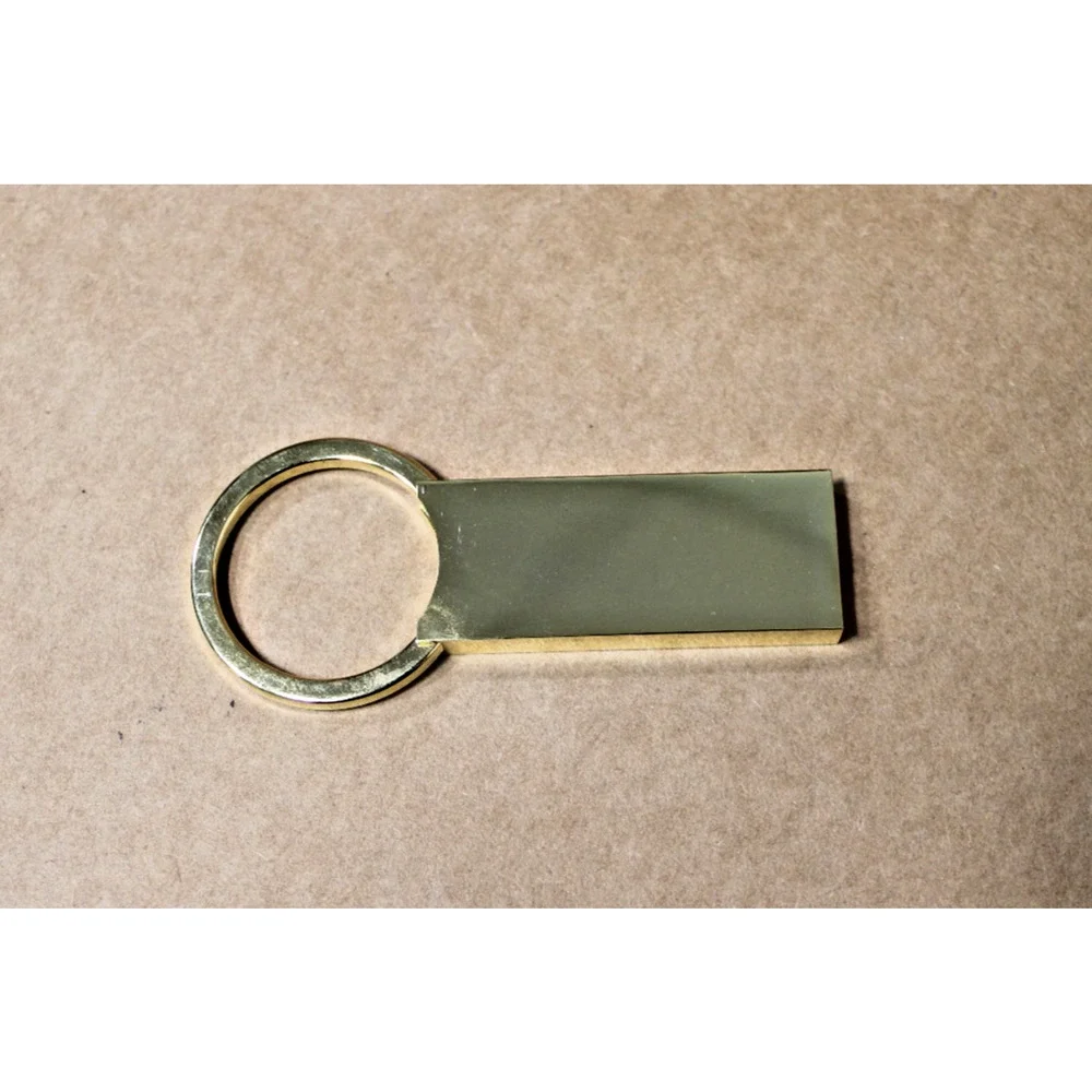 Engravable Gold Metal Keychain, Gift Boxed, 